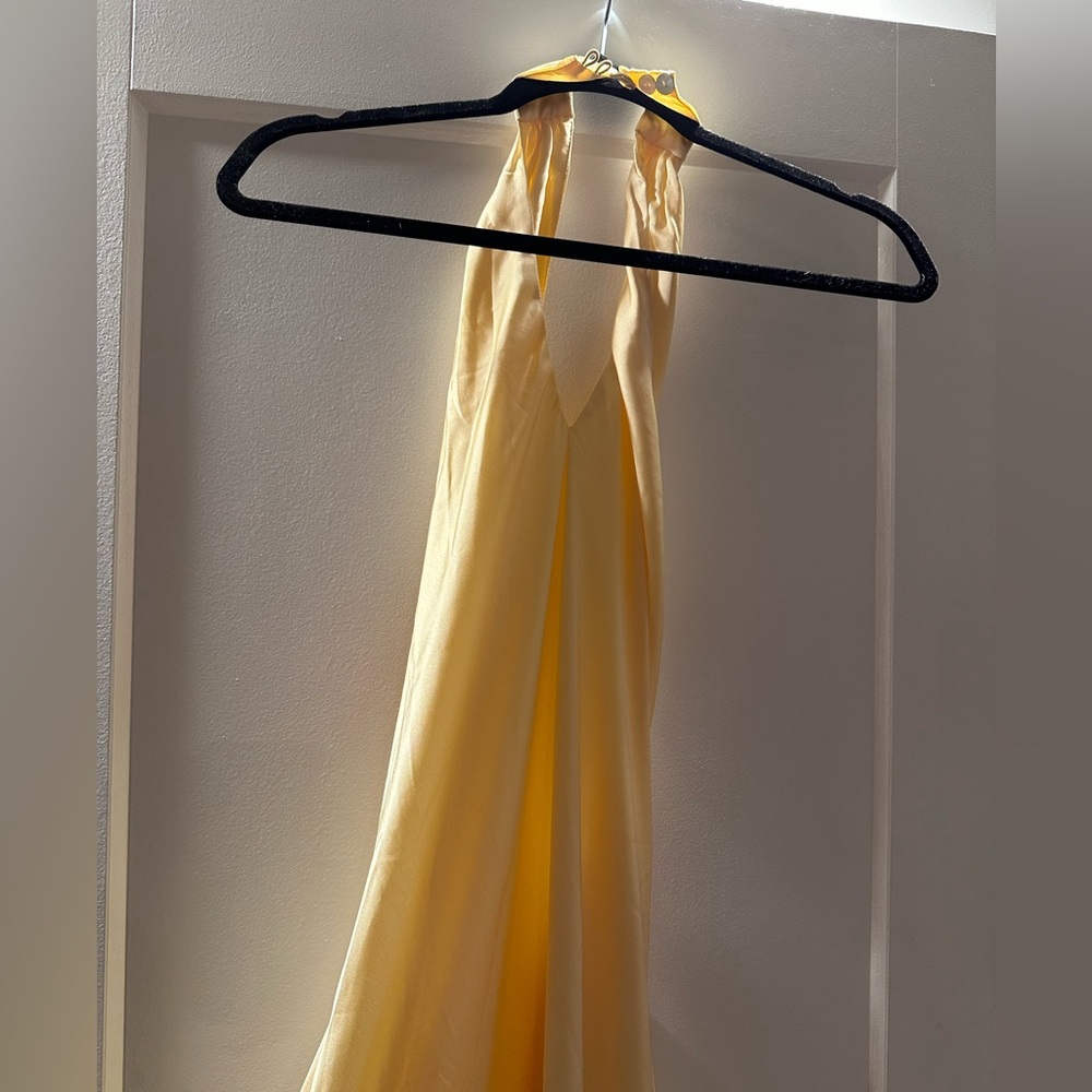 SHOW ME YOUR MUMU - Jasmine Halter Maxi Dress Pale Yellow size XS - Picture 8 of 8